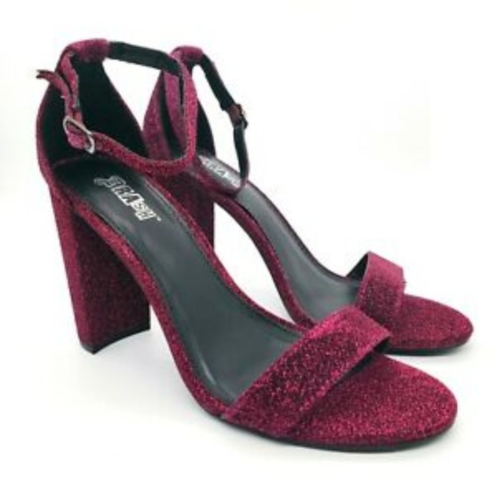 NEW Size 7 Womens Glitter Pink Shoes, Heels !  Brash